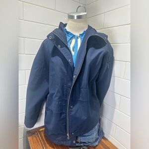 UNIQLO Women’s Oversized Parka Jacket – Navy Blue (Medium)